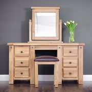 Donny Oak 6 Drawer Dressing Table