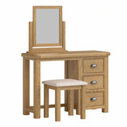 Dorchester Oak Dressing Table, Stool & Vanity Mirror
