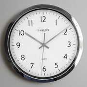 Dunlevy 12” Chrome Wall Clock