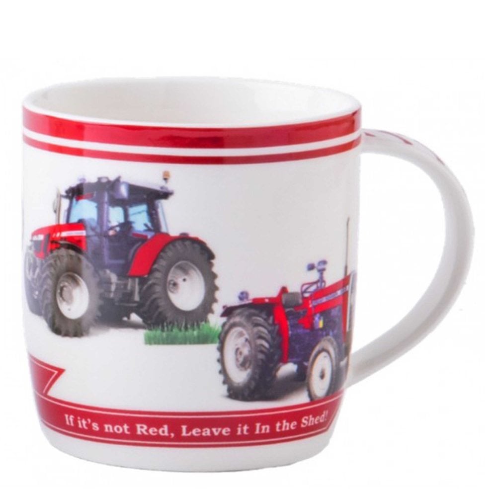 Dunlevy 12oz Red Massey Tractor Mug