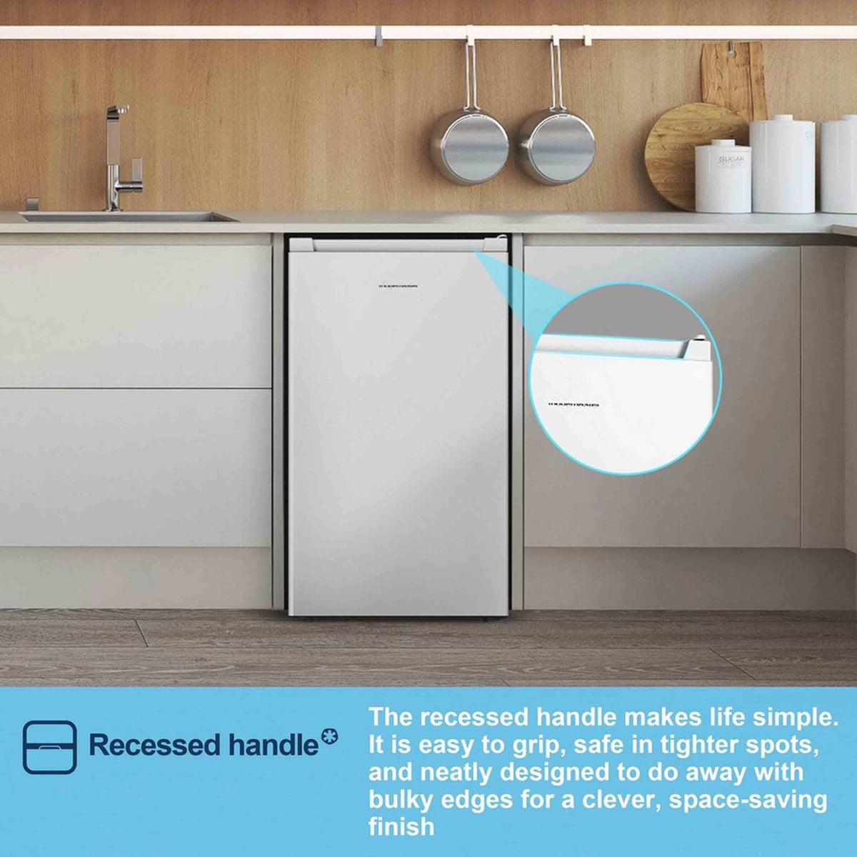 Fridgemaster MUZ4860E Undercounter Freezer 47.5cm - White