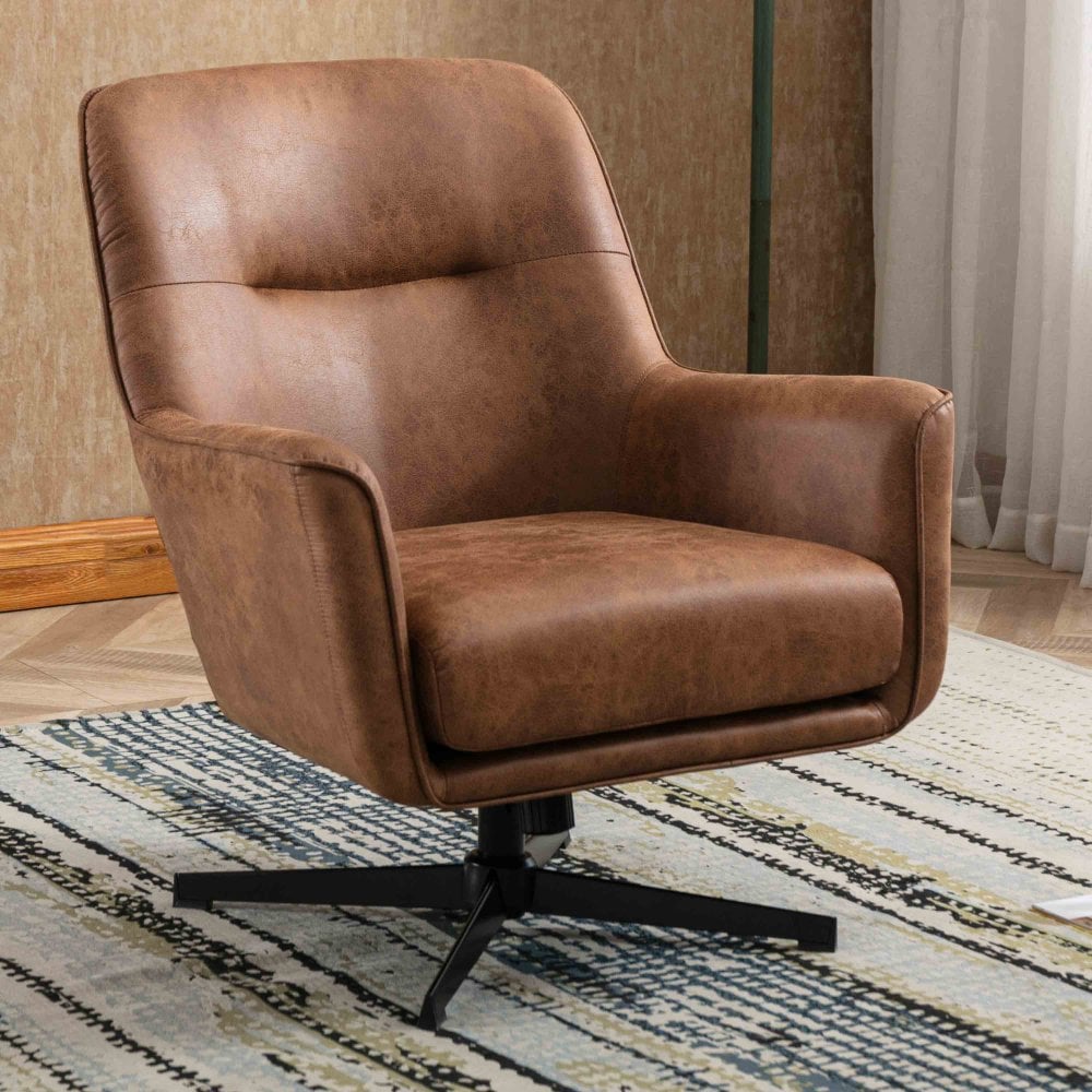 Felicia Swivel Chair - Tan
