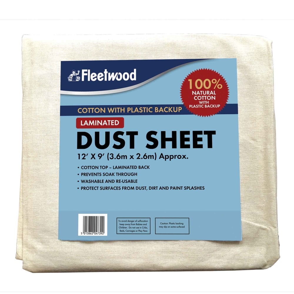 Fleetwood 12’x9’ Laminated Cotton Dust Sheet