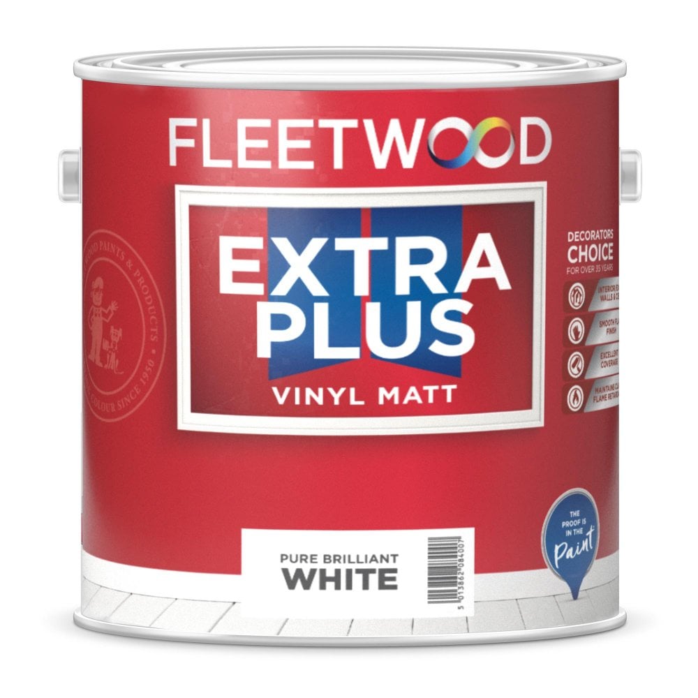 Fleetwood Extra Plus Vinyl Matt 5Ltr - White
