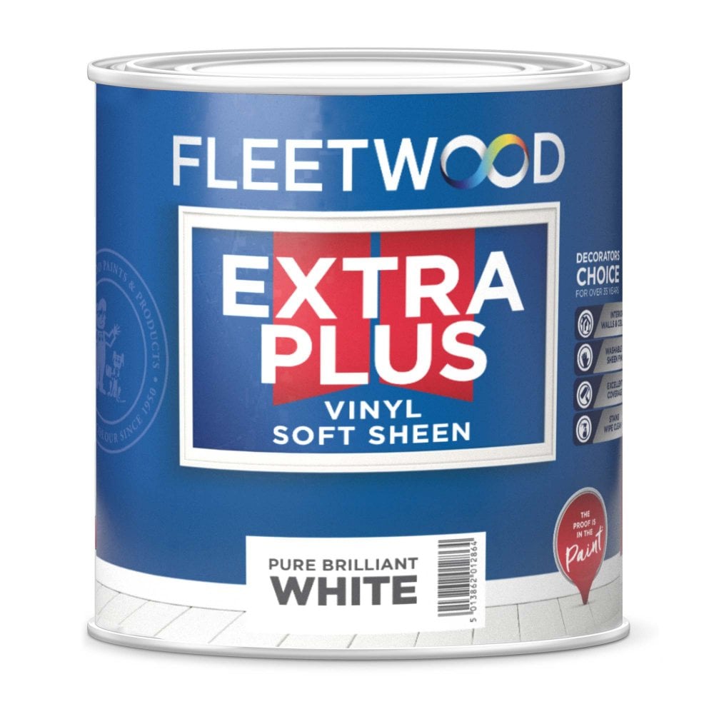 Fleetwood Extra Plus Vinyl Soft Sheen 5Ltr – White