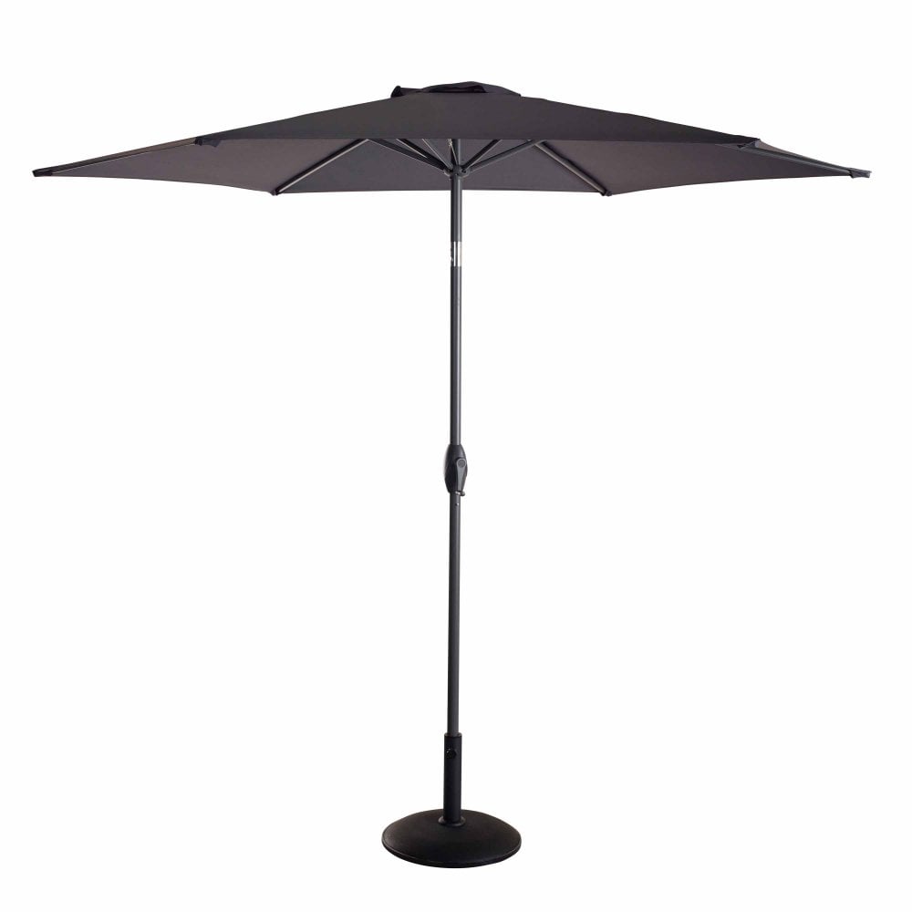 Balearic 2.7m Round Market Parasol - Dark Grey