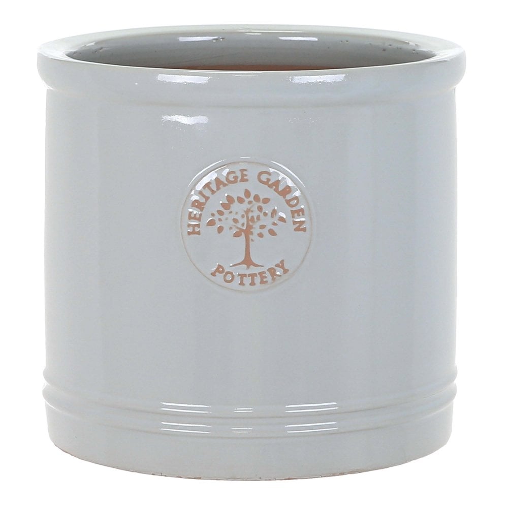 Heritage Cylinder Ecylinh 38cm Ceramic Garden Pot in White