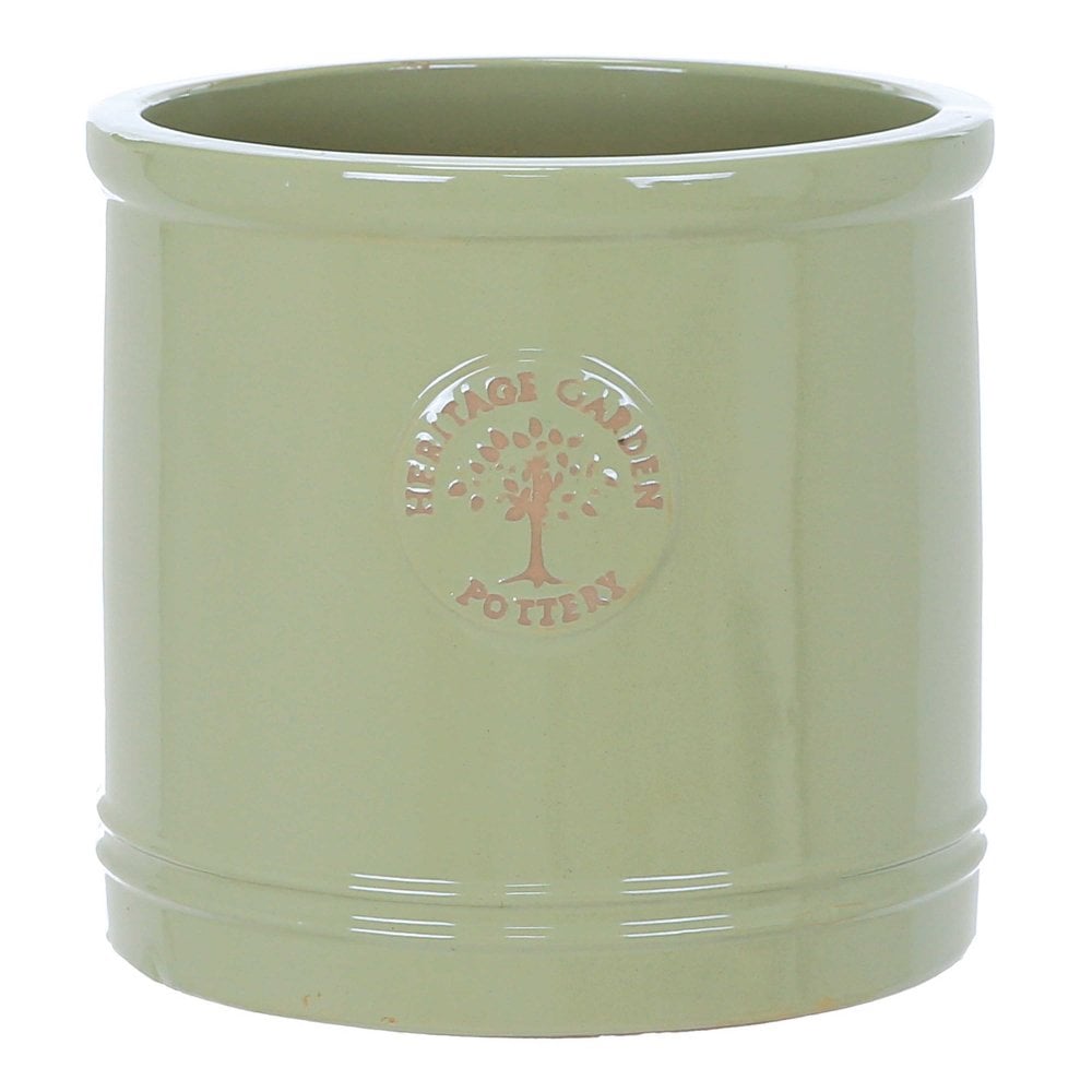 Heritage Cylinder Ecylinh 38cm Ceramic Garden Pot - Mint Green