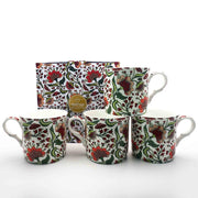 Heritage Oriental Peony Bone China Mugs – Set of 4
