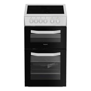 Hotpoint HTE5VCW 50cm Electric Twin Cooker - White