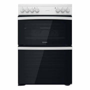 Indesit IT60V9KMW/UK 60cm Twin Cavity Cooker with Hydro Cleaning – White