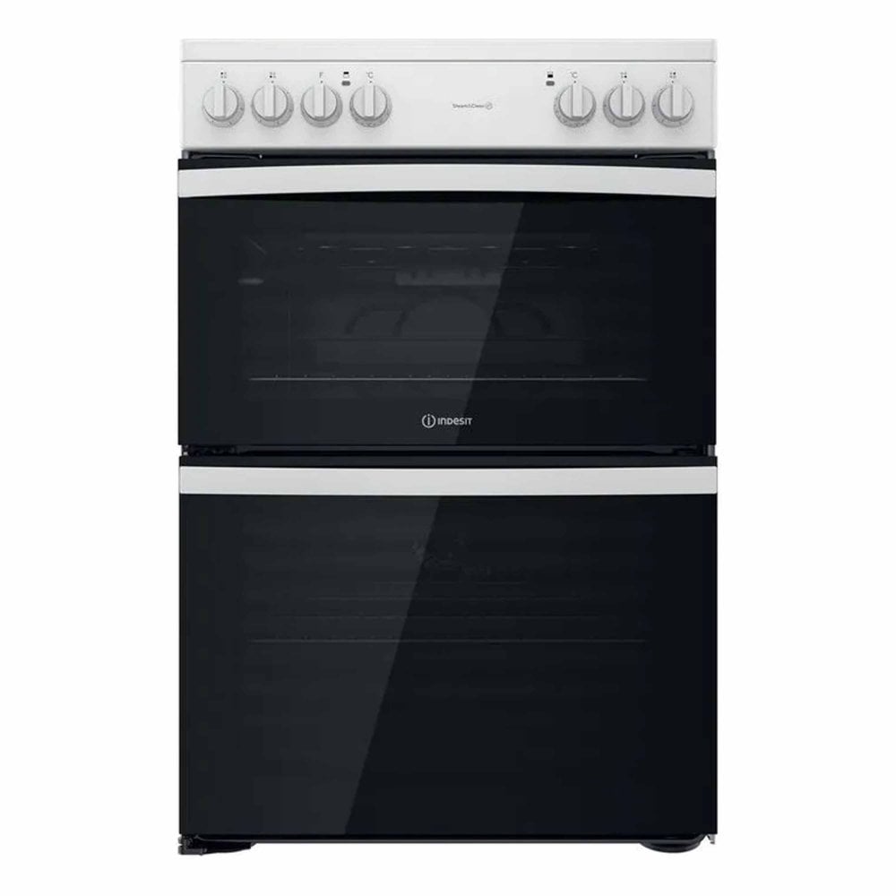 Indesit IT60V9KMW/UK 60cm Twin Cavity Cooker with Hydro Cleaning – White