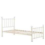 Jessica 3ft Metal Single Bed in Cream