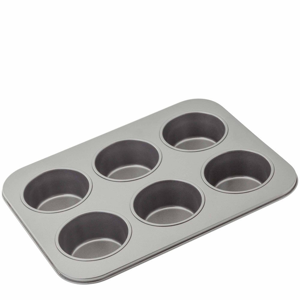 Judge Bakeware 6 Cup Cupcake & Muffin Tin 9x3.5cm, Non-Stick JB59