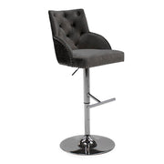 Kikki Gas Lift Bar Stool in Charcoal