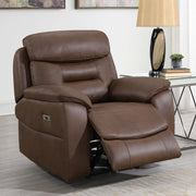 Leroy 1 Seater Power Recliner - Chestnut