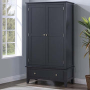Luciana 2 Door Wardrobe - Off Black