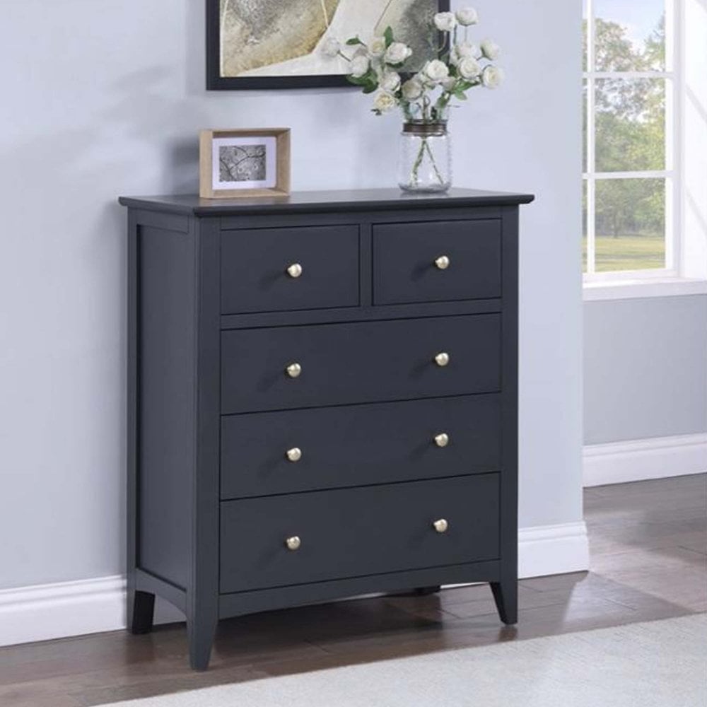 Luciana 2 Over 3 Chest - Off Black