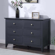Luciana 6 Drawer Chest - Off Black