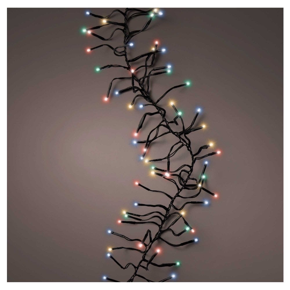 Lumineo 768 LED Cluster Twinkle Lights 600cm - Green/Multi Colour