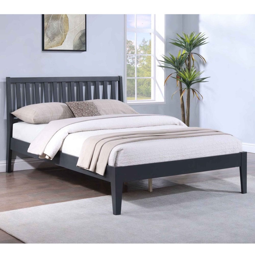 Luna 4'6" Bedframe - Off Black
