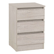 Malvern 3 Drawer Bedside Locker - Urban Snow
