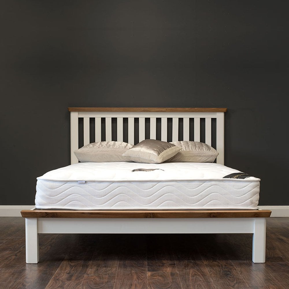 Manhattan Cream and Oak 4'6" Bedframe