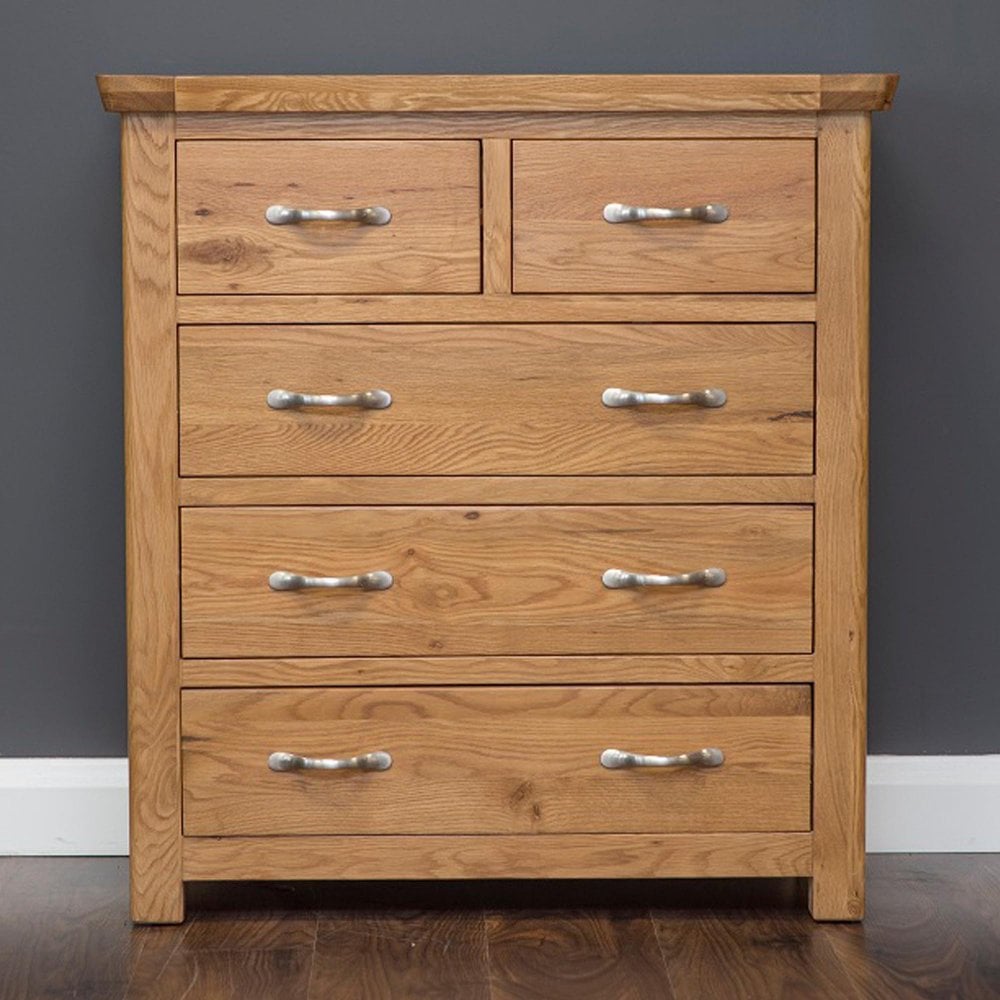 Manhattan Oak 5 Drawer Chest