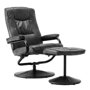 Memphis Swivel Chair & Footstool - Black