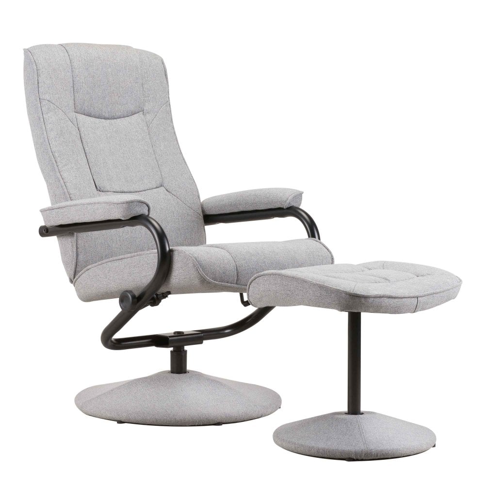 Memphis Swivel Chair & Footstool - Grey
