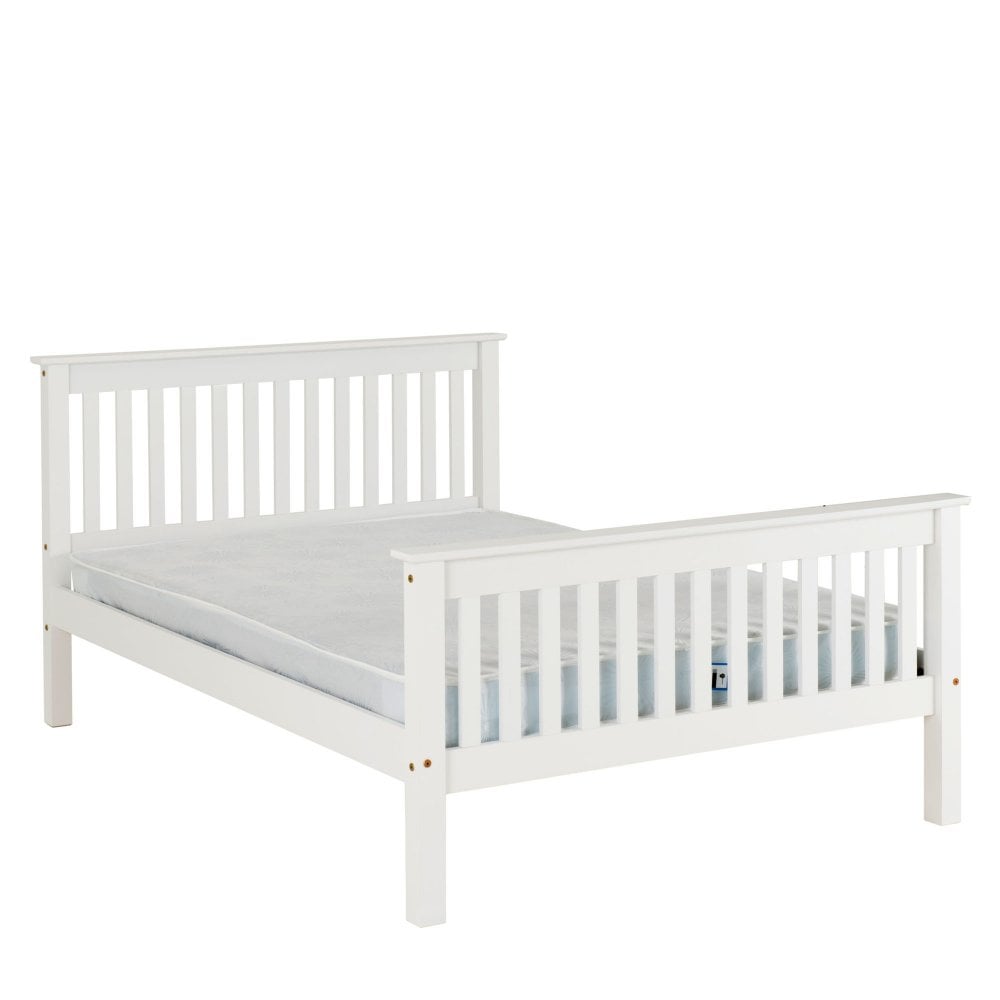 Monaco 5ft High End Bed in White