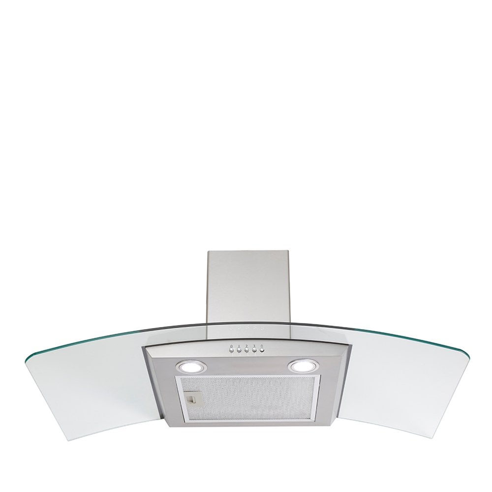 Montpellier CHG913MSS 90cm Glass Chimney Hood