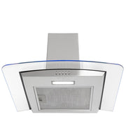 Montpellier MHE600LX 60cm Stainless Steel and Glass Chimney Hood