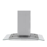 Montpellier MHG600X 60cm Curved Glass Chimney Hood - Stainless Steel