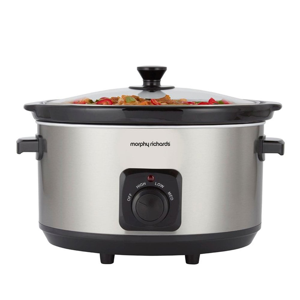 Morphy Richards 461013 6.5Ltr Ceramic Slow Cooker in Brushed Stainless Steel