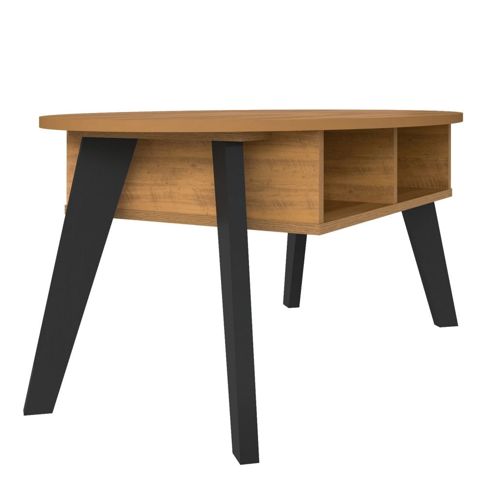Naples Coffee Table - Black/Pine Effect