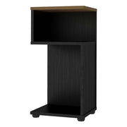 Naples Plant Stand/Side Table – Black/Pine Effect