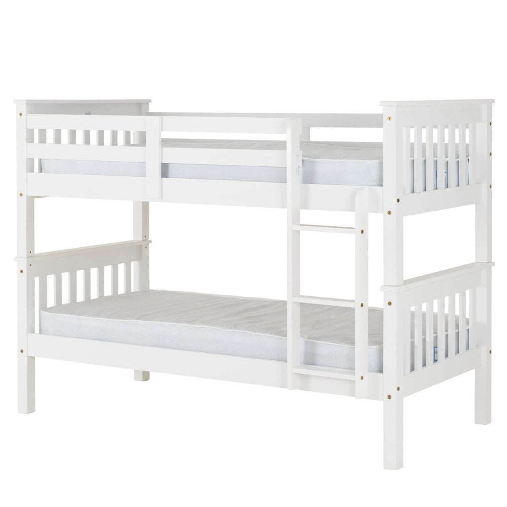 Neptune 3ft Bunk Bed in Oak Effect - White