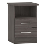 Nevada 2 Drawer Locker in Black Woodgrain