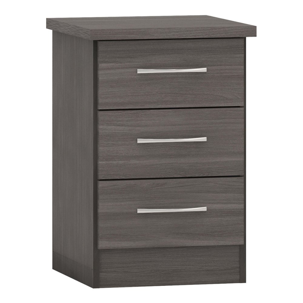 Nevada 3 Drawer Locker in Black Woodgrain