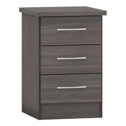 Nevada 3 Drawer Locker in Black Woodgrain