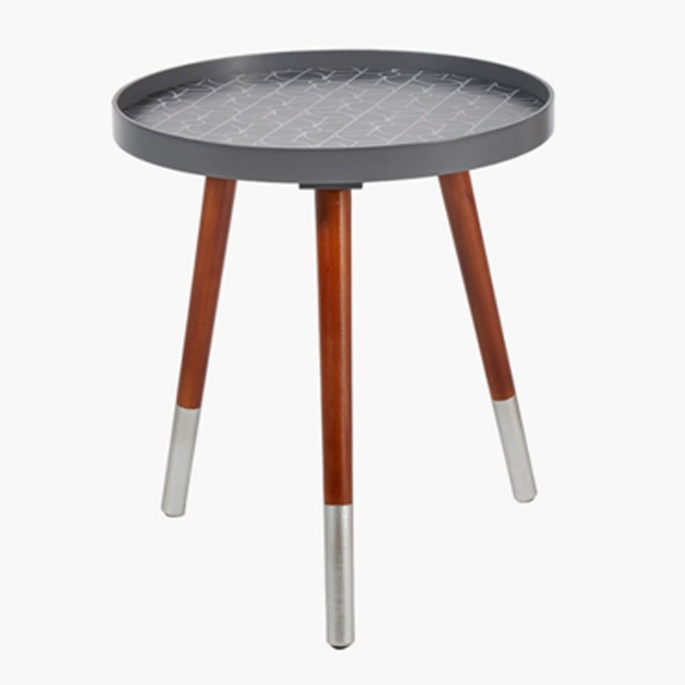 Peretti Steel Grey Pill Design Table