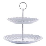 Price & Kensington Luxe 2 Tier Cake Stand - White