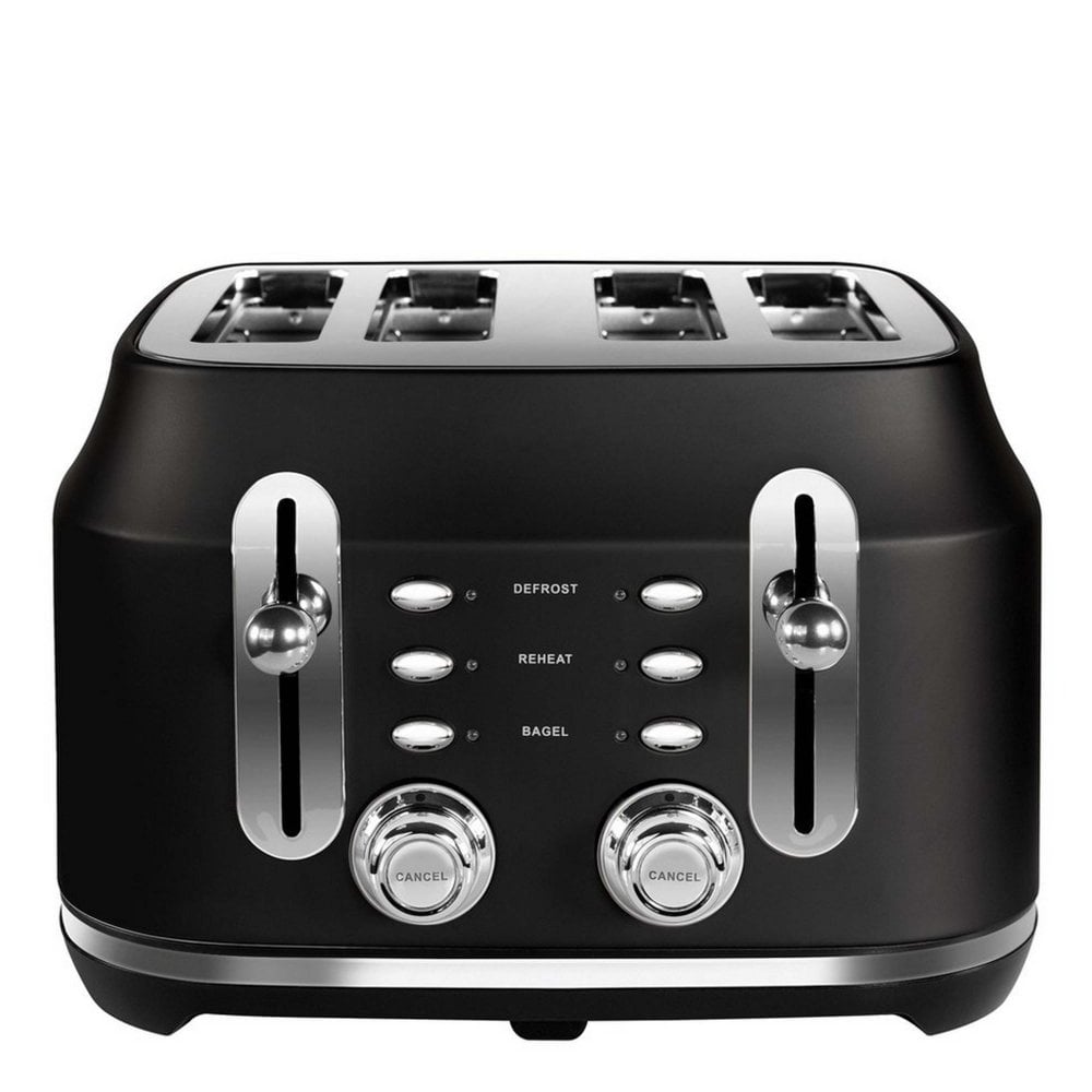 Rangemaster RMCL4S201BK 4 Slice Toaster - Matte Black