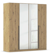 Rauch Alba 4 Door Hinged Mirrored Robe - Artisan Oak (181cm)