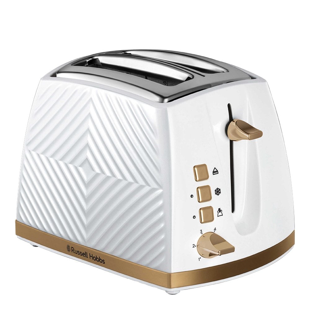 Russell Hobbs 26391 Groove 2 Slice Toaster – White