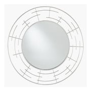 Silver Metal Frame Round Wall Mirror