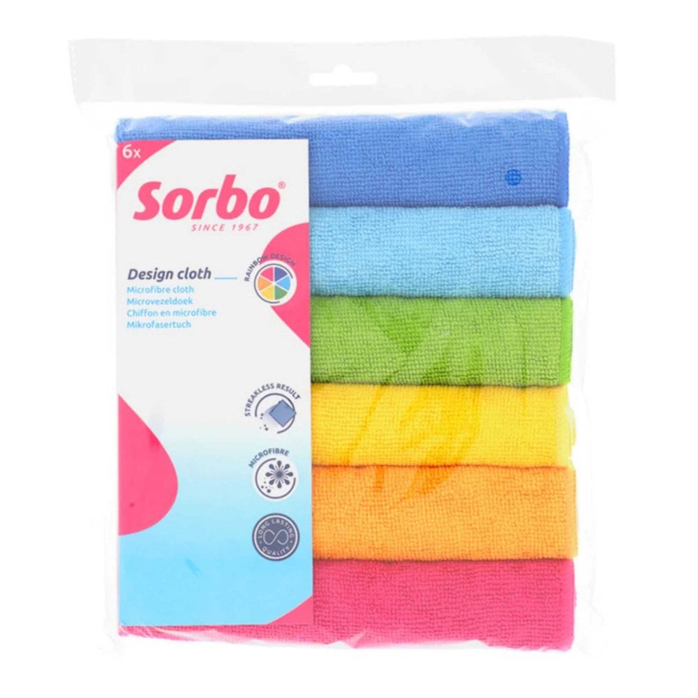 Sorbo Microfibre Cloths - Pack of 6