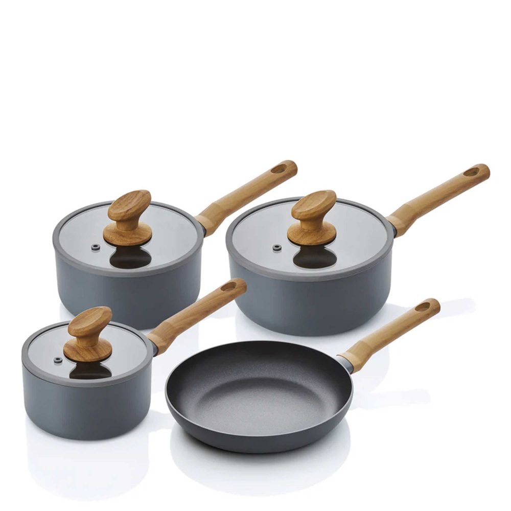 Swan Nordic 4 Piece Pan Set – Slate Grey