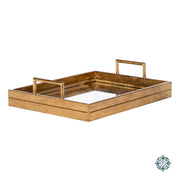 Amelia Mirrored Rectangle Tray (Gold)